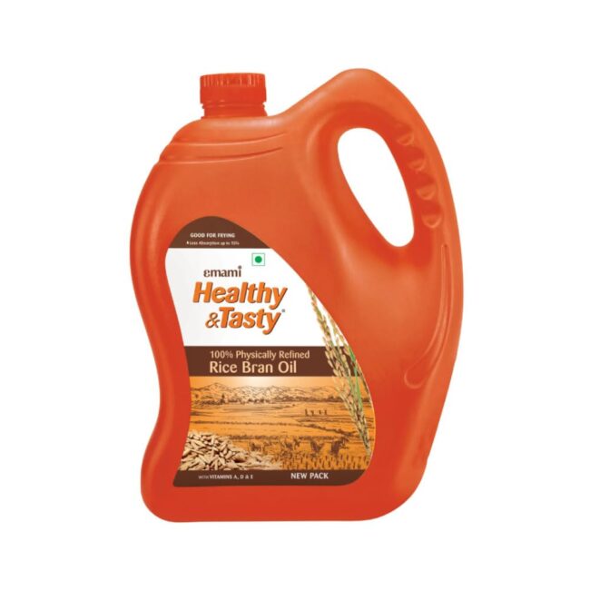 Emami Healthy & Tasty 100% Physically Refined Rice Bran Oil 5 L