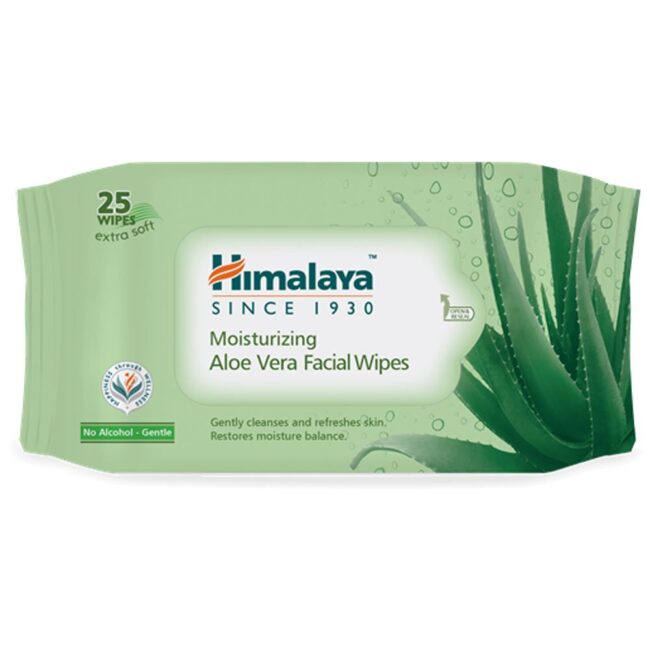 Himalaya Moisturizing Aloe Vera Facial Wipes Pack of 25