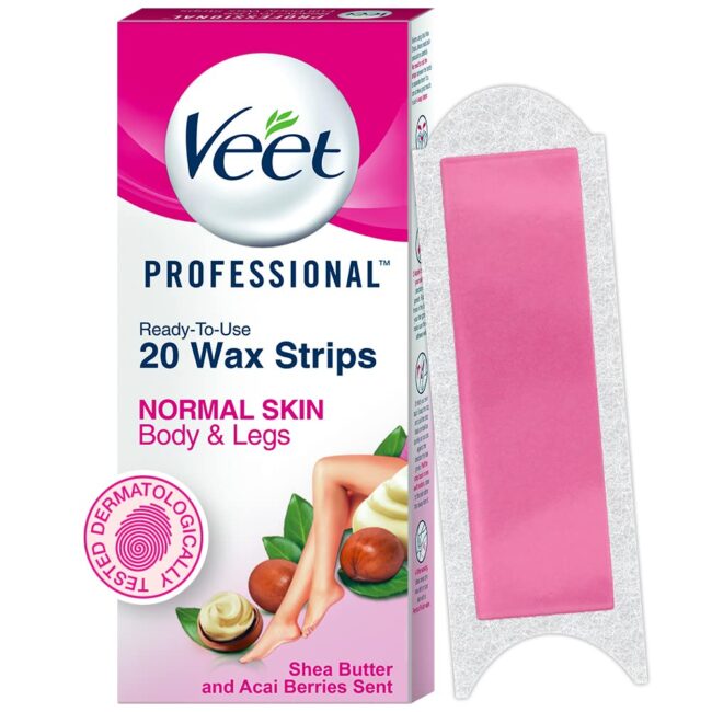 Veet Professional Ready-To-Use Wax Strips Normal Skin Pack of 20