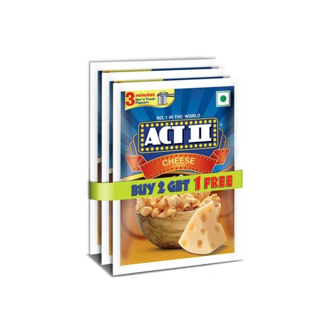 Act II Cheese Flavour Instant Popcorn 3x70 g