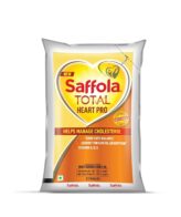 Saffola Total Heart Pro Refined Rice Bran & Safflower Seed Multi-Source Edible Oil 1 L