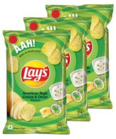 Lays American Style Cream & Onion Flavour Potato Chips 3x82 g
