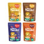 Slurrp Millet Pancake Mix - Banana Choco-Chip, Chocolate, Blueberry & Classic 4x150 g