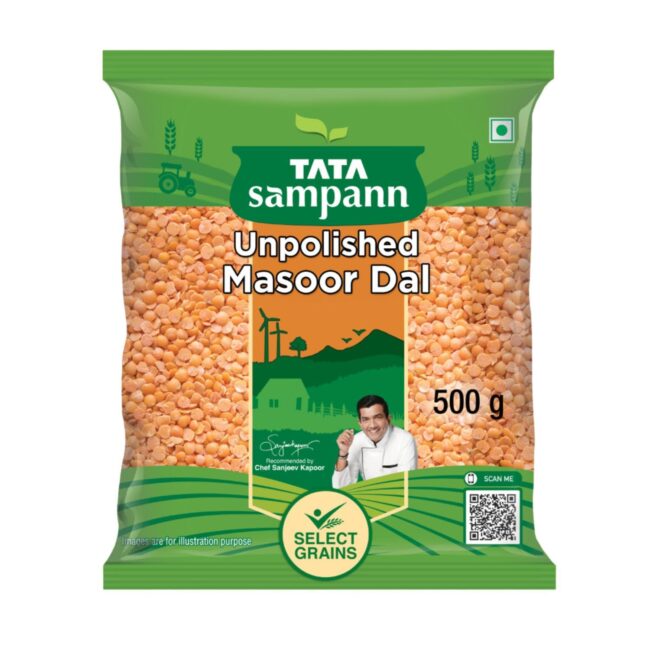 Tata Sampann Unpolished Masoor Dal 500 g