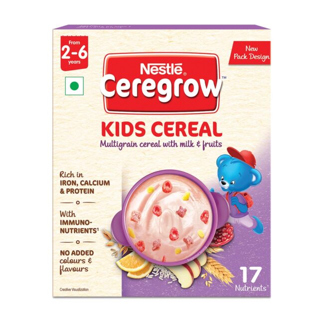 Nestle Ceregrow Multigrain Cereal with Milk & Fruits for Kids from 2-6 years 300 g