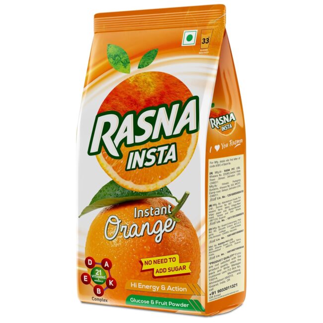 Rasna Insta Instant Orange Glucose & Fruit Powder 750 g