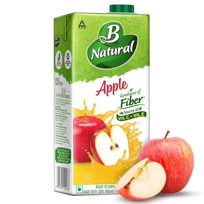 B Natural Apple Ready To Serve Fruit Beverage 1 L