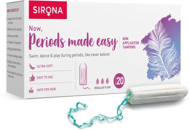 Sirona Non Applicator Tampons Pack of 20