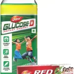 Dabur Glucose-D Instant Energy Beverage Mix 1 kg + Dabur Red Toothpaste 200 g